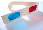 3D Brille mit rot/blauen Gläsern, Karton, handgehalten, leicht und flexibel
