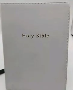 NRSV Holy Bible Catholic Edition Soft White Faux Leather Cover & Black Case READ - Bild 1 von 13