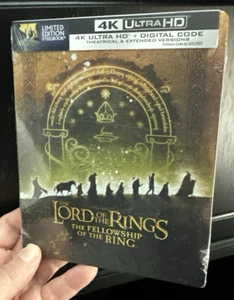 Lord Of The Rings Fellowship Of The Ring 4K 3-Disc Steelbook Theatrical/Extended - Picture 1 of 3
