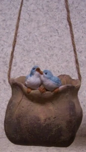 Maceta Colgante Bluebirds para Suculenta Tillandsia planta maceta NUEVA - Imagen 1 de 5