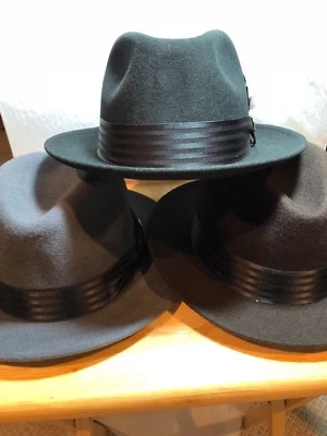Nuevo con Etiqueta Dobbs MAIN STREET Fedora GLEN COVE Para hombres Lana Sombrero Ala 21/8""  Foto 1 de 4