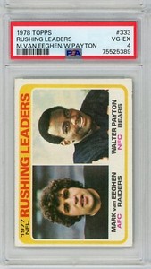 1978 Topps #333 NFL Rushing Leaders - Walter Payton Chicago Bears HOF - PSA 4