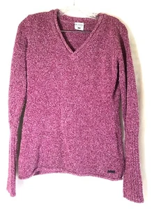 Suéter para mujer Columbia cuello en V rosa moteado talla pequeña - Imagen 1 de 5