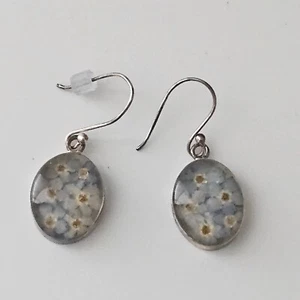 Orecchini pendenti ATI Messico argento sterling 925 fiori acrilici floreali - Foto 1 di 8