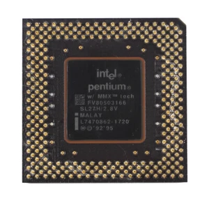 Socket 7 Processor - Intel Pentium MMX 166 - SL27H - 80586 - TESTED - Picture 1 of 2