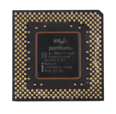 Socket 7 Processor - Intel Pentium MMX 166 - SL27H - 80586 - TESTED - Image 1 of 2