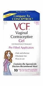Gel contraceptif vaginal prérempli recommandé par le médecin applicateurs (10pk) - Photo 1 sur 3