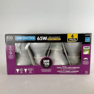 Feit R30 Reflector Conserv Energy 65W Replacement Light Bulbs 4-Pack #440076 New - Picture 1 of 4