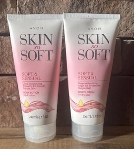 2 Loción corporal de aceite de argán suave y sensual Avon Limited Skin So Soft 6,7 fl. oz - Imagen 1 de 3