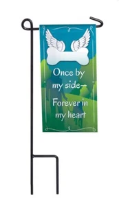 Pet Memorial P2616 Evergreen Sentiment Mini-Flag 8"H x 4"W - Picture 1 of 1