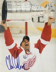 Foto firmada de Chris Chelios de Detroit Red Wings 8x10 - Imagen 1 de 2