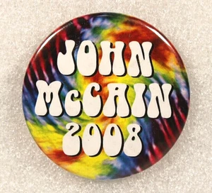 John McCain 2008 Campaign Political Tie Die Button Political Politician 2" - Picture 1 of 2