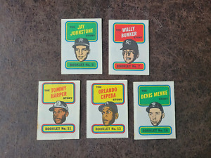 1970 Topps Baseball Story Booklet 5-card lot - Orlando Cepeda, Tommy Harper