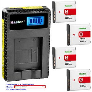 Kastar Battery LCD USB Charger for Sony NP-BG1 NP-FG1 & Sony Cyber-shot DSC-W80 - Picture 1 of 11