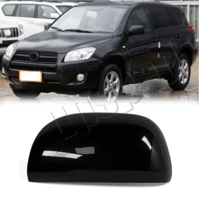 Tampa preta do espelho retrovisor do lado esquerdo do motorista para Toyota RAV4 2006-2009 - Imagem 1 de 4