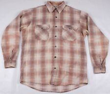 Vintage Fieldmaster Perma Press Super Soft Flannel Button Men's Size Large Tall