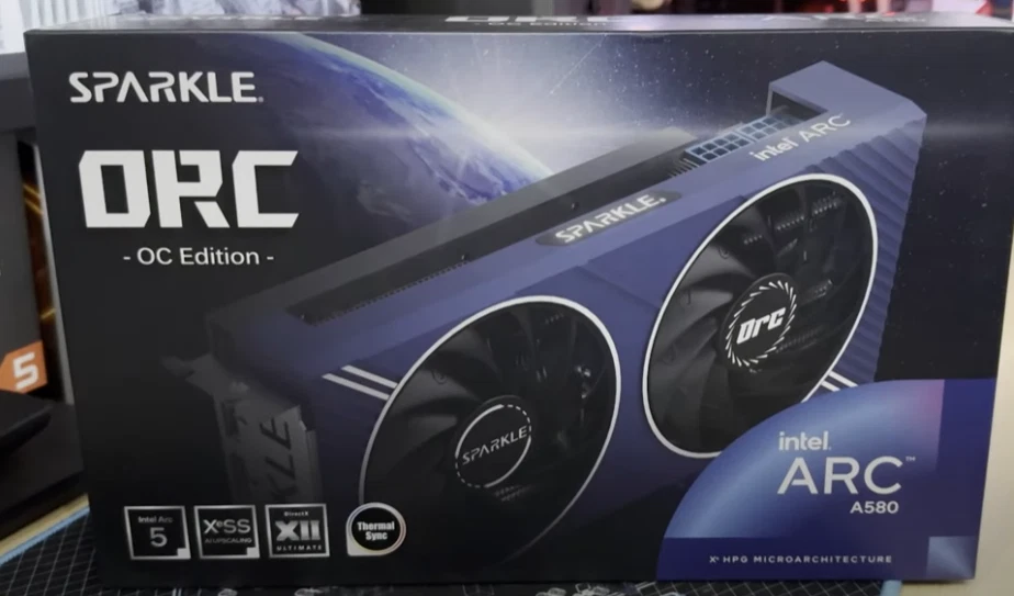 Sparkle Intel Arc A580 SA580C-8GOC 8GB GDDR6 Scheda Grafica Dual Fan Gaming GPU