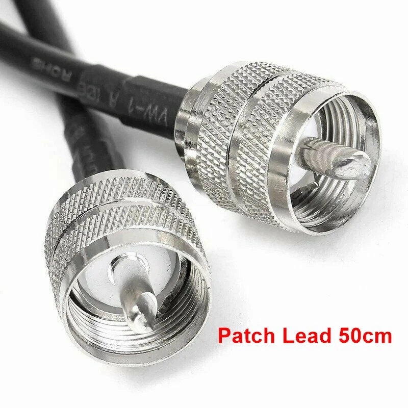 Patch Lead Cable PL259 Soldered RG58 Plugs Short 50CM CB Radio Ham Test Lead