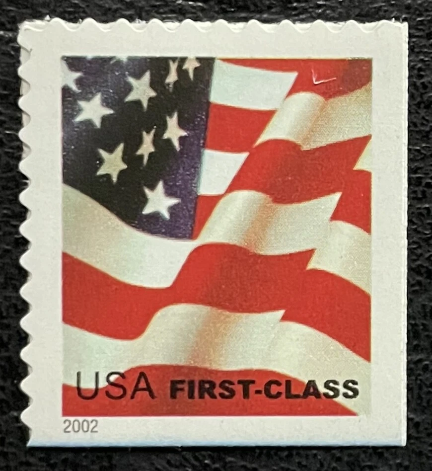 2002 Scott #3624v - (37¢) - FLAG - Booklet Single from Foldable Book  - Mint NH - Image 1 of 1
