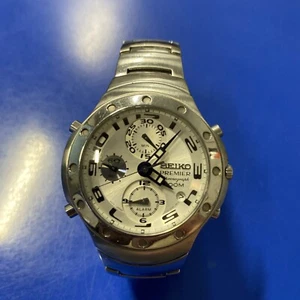 SEIKO Watch Premier Chronograph Perpetual 7t32-7h80 - Picture 1 of 7