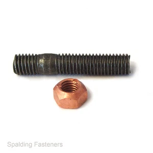 M10 x 52mm Exhaust Manifold Stud With Copper All Metal Nut Ford (S45) - Picture 1 of 1