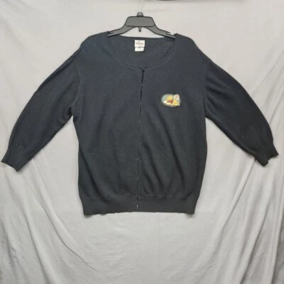 Vintage Disney Whinnie The Pooh Embroidery Cardigan Black Wo.en Size | L - Image 1 of 4