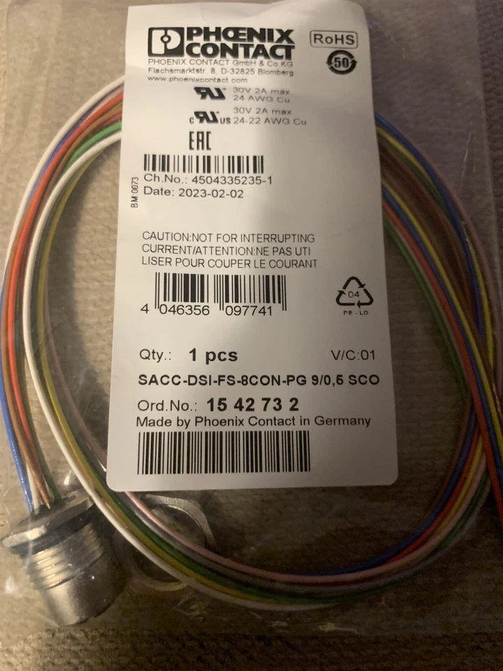 10 Phoenix Contact 1542732, Bag Of 10 - Image 1 of 2