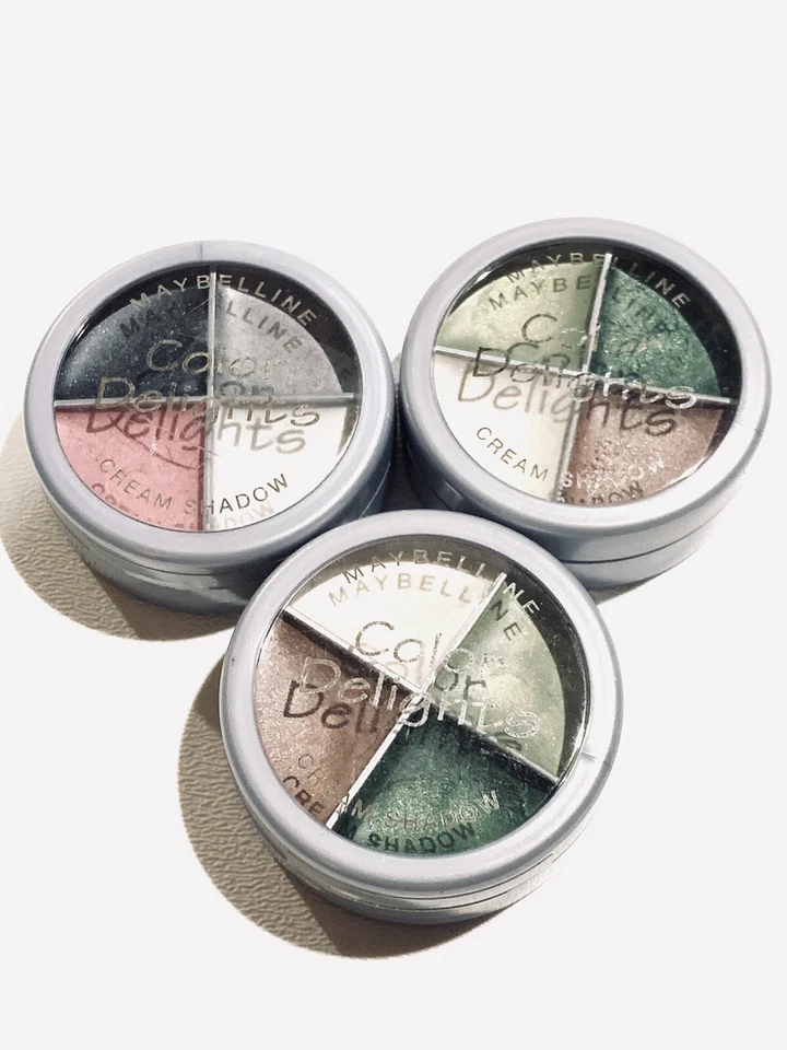 3 Maybelline Color Delights Sombra Crema (2) Caída en Verde y (1) Mod Quad Foto 1 de 2