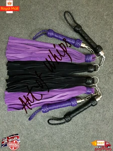Swivel Flogger Bullwhip Genuine Leather Falls Hand Crafted Nunchuck Florentine  - Picture 1 of 29