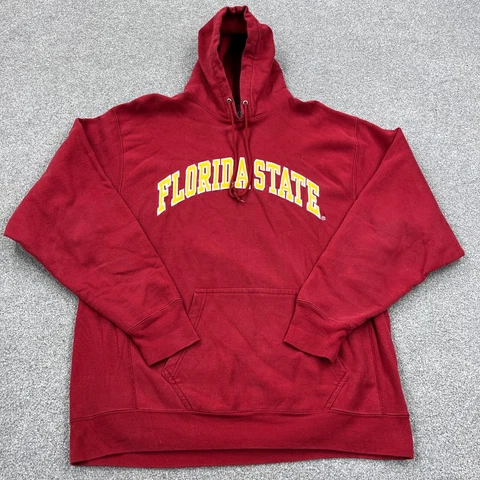 Vintage Florida State Seminoles Hoodie Men Large Sweatshirt Sweater FSU Heavy Cover