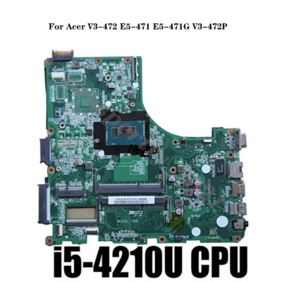 NBMN21100 For Acer V3-472 E5-471 E5-471G motherboard DA0ZQ0MB6E0 Intel i5-4210U - Image 1 of 4