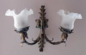 APPLIQUE CANDELABRO IN OTTONE - 1° meta XX sec - Foto 1 di 11