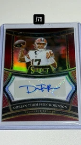 2024 Panini Select - Signatures Dorian Thompson-Robinson White Prizm /75 (AU) - Bild 1 von 1
