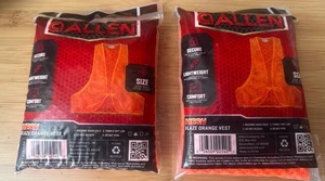 2 New Allen Mesh Hunting Safety Vests One Size Fits Most Blaze Orange - Picture 1 of 2