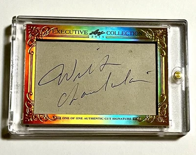 2015 Leaf Wilt Chamberlain 1/1 Autograph Executive set Signature Auto Signed - Image 1 of 3