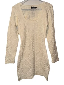 Vestido Suéter Princesa Polly Tejido con Cable Bodycon Crema Para Mujer Talla 10 Nuevo con Etiquetas - Imagen 1 de 12