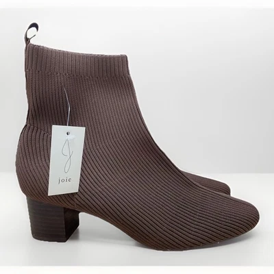 NWT Joie x Revolve Women's Sz 9 Neely Knit Ankle Boot Brown - Image 1 of 4