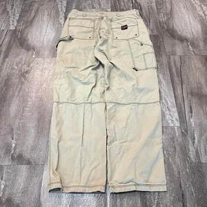 Vintage Plugg Y2K Cargo Carpenter Baggy Khaki Skater Jeans Size 36 x 34 - Picture 1 of 8