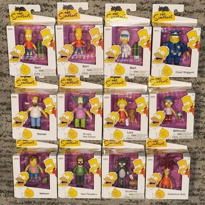 "Lote de 12 NUEVAS figuras de Los Simpson Jakks 2,5"" Bart Wiggum Sideshow Bob Lisa Ned Homer" Foto 1 de 3