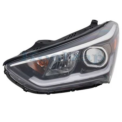 For 17-19 Santa Fe Halogen Headlight Headlamp Head Light Lamp w/Bulb Left Side Foto 1 de 4