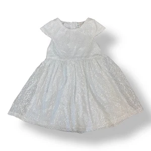 Baileys Blossoms White Sequin Dress Girls 5T Party Birthday Flower Girl - Picture 1 of 5