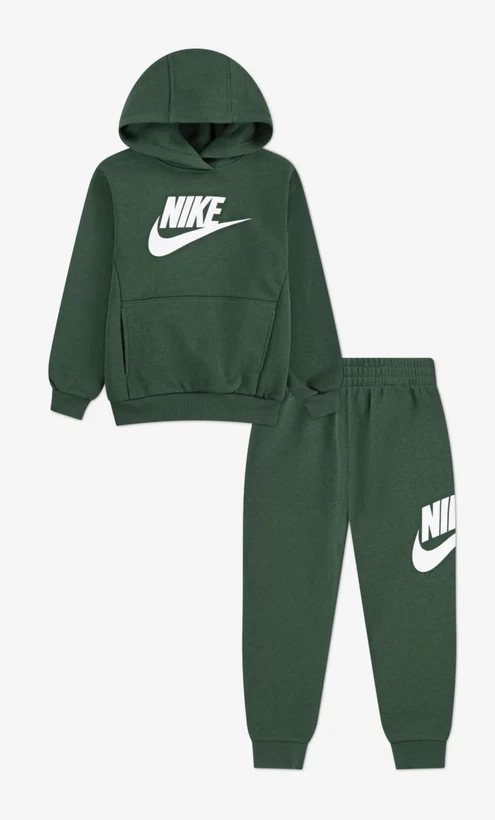 Tuta Bambino Nike Club Fleece - Verde - Immagine 1 di 4