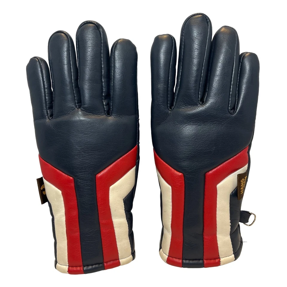 Guantes de esquí Hang Ten de colección años 70 80 aislamiento de espuma para mujer M rojo blanco azul retro Foto 1 de 4