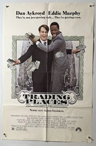 Comedy TRADING PLACES Original 1sh Movie Poster Eddie Murphy Dan Aykroyd - Picture 1 of 1