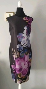 tahari dress women size 8 Petite Floral Style Shift Zipper Back Good Condition - Picture 1 of 9