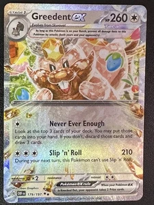 Pokemon TCG Greedent ex SV03: Obsidian Flames 179/197 Double Rare - Picture 1 of 2