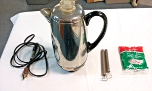 vtg Farberware 142 SuperFast Percolator Automatic 12 Cup Coffee Pot w Filters - Picture 1 of 18