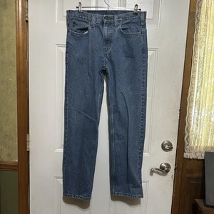 Carhartt Herren Größe traditionelle Passform Denim blau Jeans RN # 14806 Größe 34x32 - Bild 1 von 4