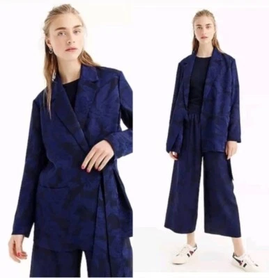 NUEVO CON ETIQUETAS COLECCIÓN J.CREW Blazer Kimono Talla M Tie-close Estilo Jacquard H9602 Foto 1 de 4