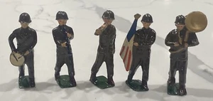 JAPAN CAST LEAD SOLDIER BAND MEMBERS & FLAG HOLDER LOT OF 5 - Picture 1 of 7